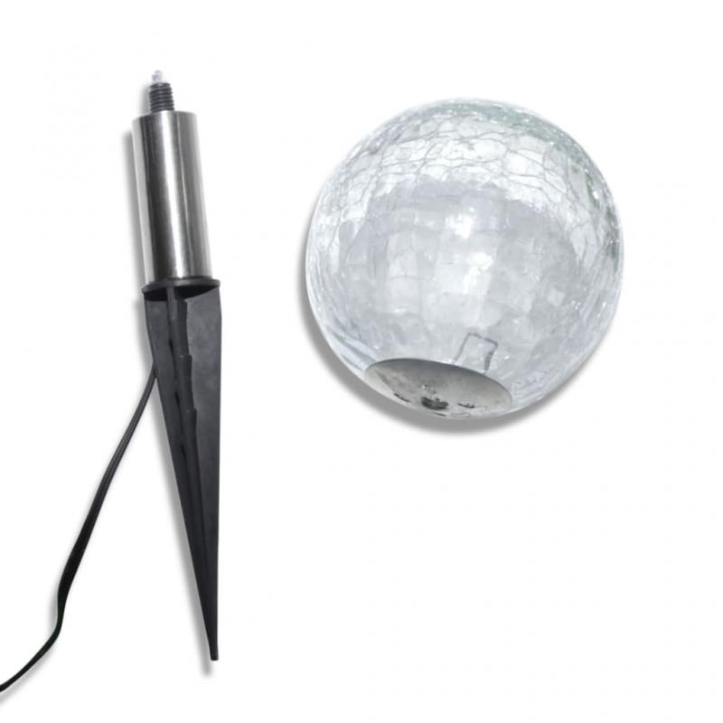 Solcellslampa med markspett 3 LED rund solcell , hemmetshjarta.se