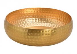 Dekorativ Skål Metall Guld (B/H/D) 35x10x35cm , hemmetshjarta.se