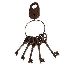 Dekoration knippa med nycklar Brun 12x6x35 cm , hemmetshjarta.se