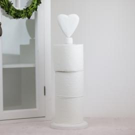 Toalettpappers hållare Hjärta - vit , hemmetshjarta.se
