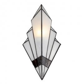 Vägglampa Tiffany 23x13x43 cm E27/Max 1x40W Vit Glas , hemmetshjarta.se