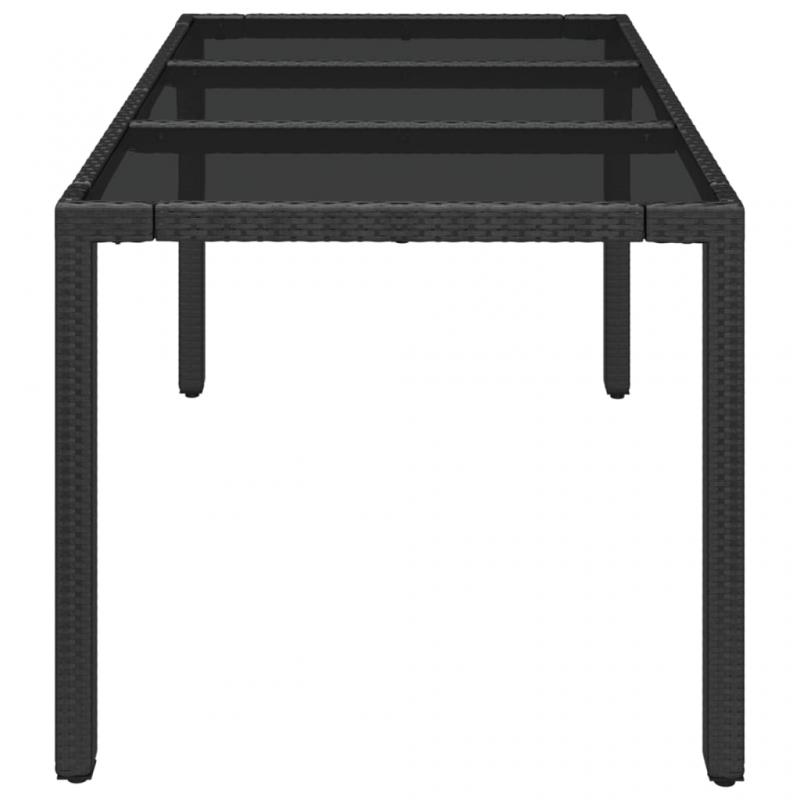 Matbord fr trdgrd 150x90x75 cm svart konstrotting , hemmetshjarta.se