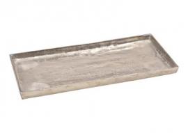 Dekorativ Bricka Metall Silver (B/H/D) 45x2x19cm , hemmetshjarta.se