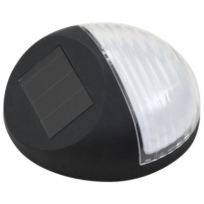 Solcellslampa vgglampor 24 st LED runda svart , hemmetshjarta.se