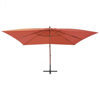 Frihngande parasoll med trstng 400x300 cm terrakotta , hemmetshjarta.se