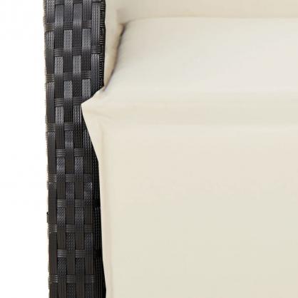 Justerbar trdgrdsstol konstrotting med fotstd svart grddvit , hemmetshjarta.se