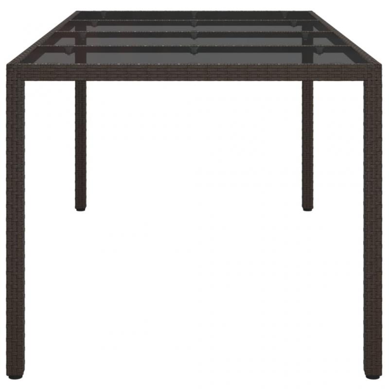 Matbord fr trdgrd 190x90x75 cm och konstrotting brun , hemmetshjarta.se