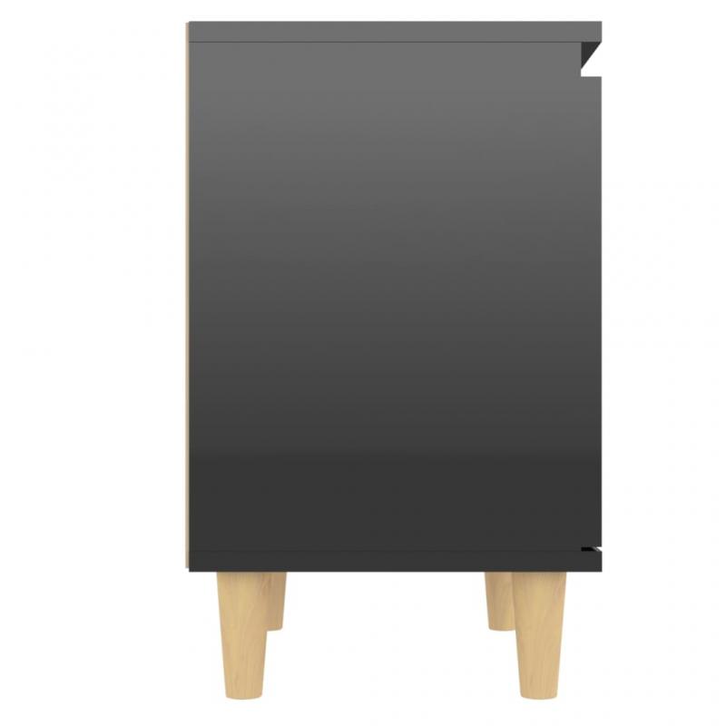 Sngbord 40x30x50 cm svart hgglans , hemmetshjarta.se
