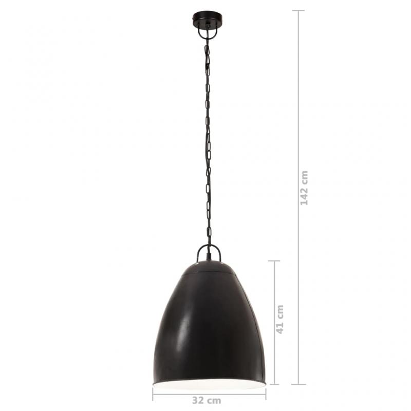 Taklampa Pendellampa industriell svart 32 cm 25 W E27 , hemmetshjarta.se