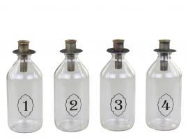 Adventsflaskor med ljushållare 4-pack H20/L7,5/B7,5 cm , hemmetshjarta.se