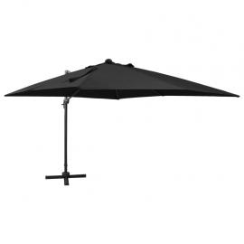 Frihängande parasoll med stång och LED svart 300 cm , hemmetshjarta.se