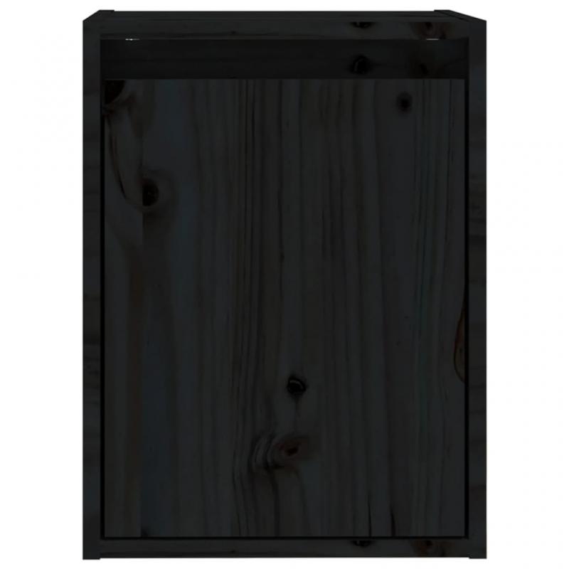 Vggskp 30x30x40 cm svart massiv furu , hemmetshjarta.se