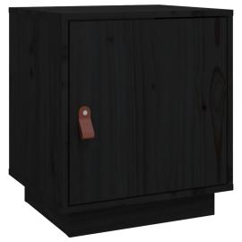 Sängbord 40x34x45 cm svart massiv furu , hemmetshjarta.se