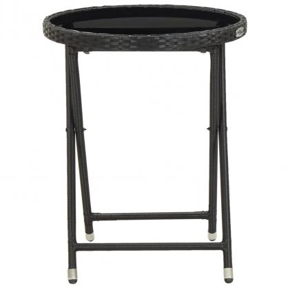 Hopfllbart bord hrdat glas  60x75 cm svart konstrotting och , hemmetshjarta.se