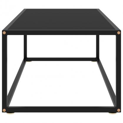 Soffbord 100x50x35 cm svart med svart glas , hemmetshjarta.se