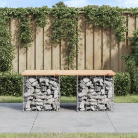 Trädgårdsbänk gabion-design 103x44x42 cm massiv furu , hemmetshjarta.se