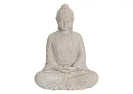 Dekoration Buddha beige sittande polyresin (B/H/D) 19x23x13 cm , hemmetshjarta.se