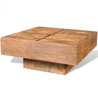 Soffbord 68x68x30 cm fyrkantigt massivt mangotr brun , hemmetshjarta.se