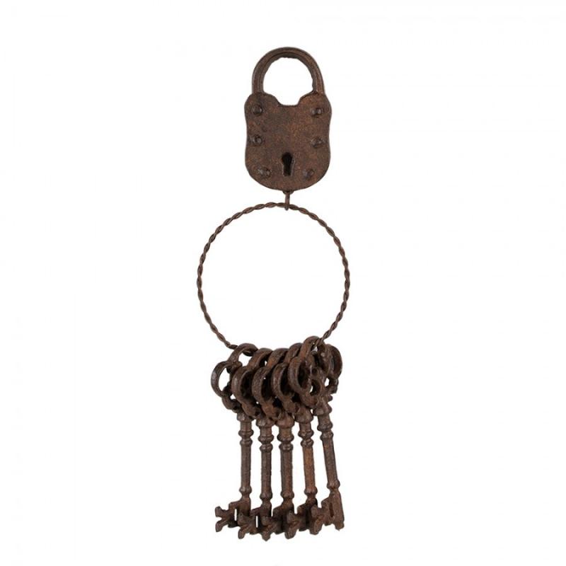 Dekoration knippa med nycklar Brun 12x6x35 cm , hemmetshjarta.se