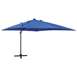 Frihängande parasoll med stång och LED azurblå 300 cm , hemmetshjarta.se