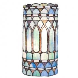 Vägglampa Tiffany 20x11x36 cm E14/Max 2x40W Blå rund , hemmetshjarta.se