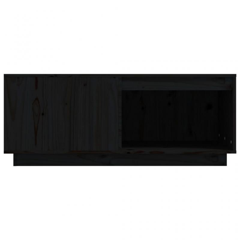 Soffbord 100x101x40,5 cm svart massiv furu , hemmetshjarta.se