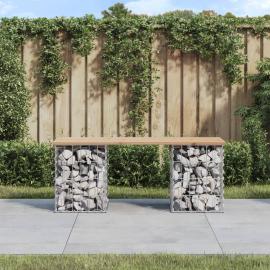 Trädgårdsbänk gabion-design 103x31x42 cm massiv furu , hemmetshjarta.se
