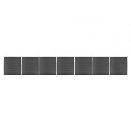 Staketpanel WPC svart 186x1218 cm 7 delar , hemmetshjarta.se
