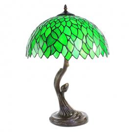 Bordlampa Tiffany Ø 41x57 Cm E27/Max 2x40W Grön glas , hemmetshjarta.se