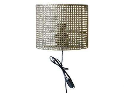 Lampa med fransk flätning H25 / L30 / B17,5 cm antik mässing , hemmetshjarta.se