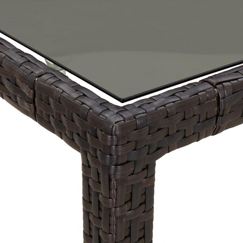 Matbord fr trdgrd 150x90x75 cm och konstrotting brun , hemmetshjarta.se