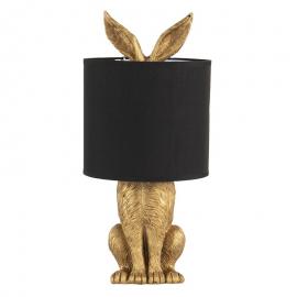 Bordslampa Kanin Ø 20x43 cm Guld Svart Polyresin , hemmetshjarta.se