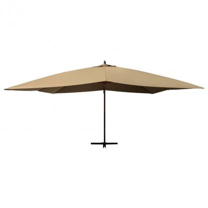 Frihngande parasoll med trstng 400x300 cm taupe , hemmetshjarta.se