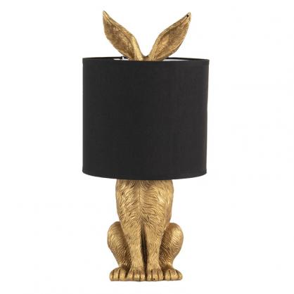 Bordslampa Kanin  20x43 cm Guld Svart Polyresin , hemmetshjarta.se