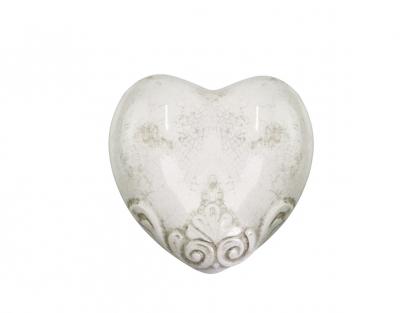 Dekoration Marcy Heart H4 / L11.5 / W11.5 cm antik creme 1st , hemmetshjarta.se