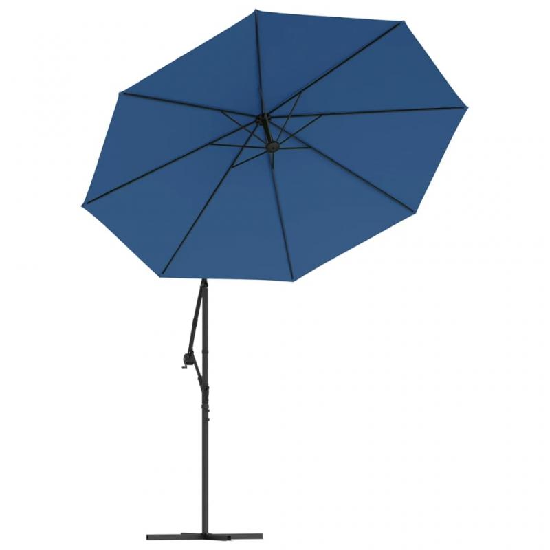 Frihngande parasoll med stng och LED azur 300 cm , hemmetshjarta.se