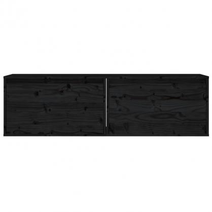 Vggskp 60x30x35 cm svart massiv furu 2 st , hemmetshjarta.se