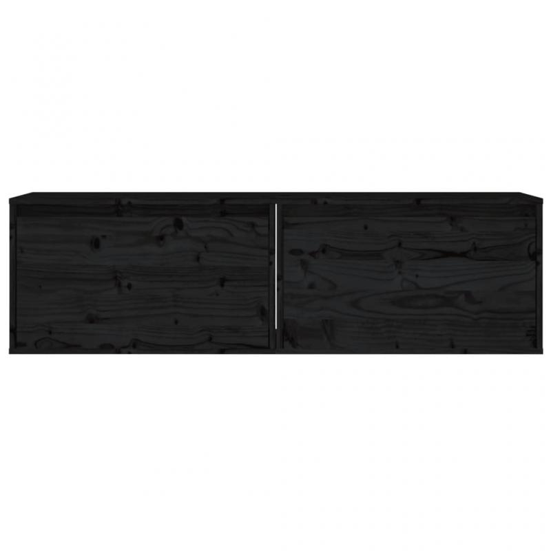Vggskp 60x30x35 cm svart massiv furu 2 st , hemmetshjarta.se