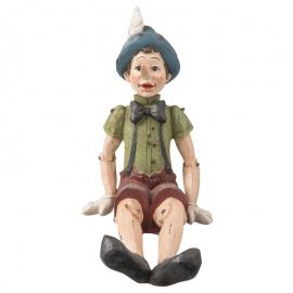 Dekoration staty Pinocchio 23x15x22 cm Grön, brun polyresin Dekorativ figur , hemmetshjarta.se