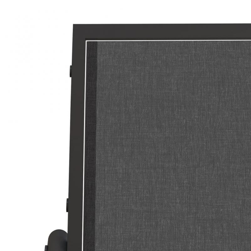 Gungbnk svart 120,5x76x86,5 cm textilen stl , hemmetshjarta.se