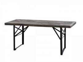 Matbord med träplatta H77 / L180 / B90 cm natur , hemmetshjarta.se