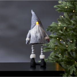 Juldekoration LED Joylight Tomte 55 cm Grå , hemmetshjarta.se