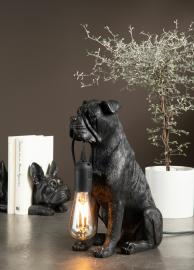 A Lot Decoration - Bordslampa Sittande Hund Svart Brun Poly , hemmetshjarta.se