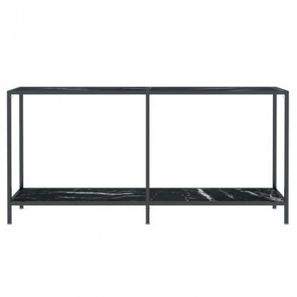 Avlastningsbord Konsolbord 160x35x75,5 cm svart hrdat glas , hemmetshjarta.se