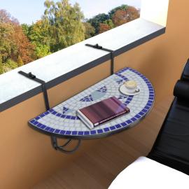 Balkongbord mosaik blå och vit , hemmetshjarta.se