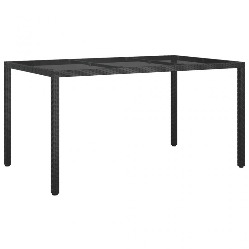 Matbord fr trdgrd 150x90x75 cm och konstrotting svart , hemmetshjarta.se