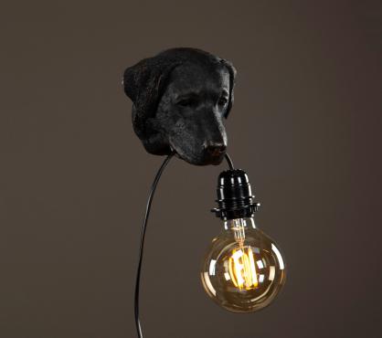 Vägglampa Hund Svart/Brun 12x13cm , hemmetshjarta.se