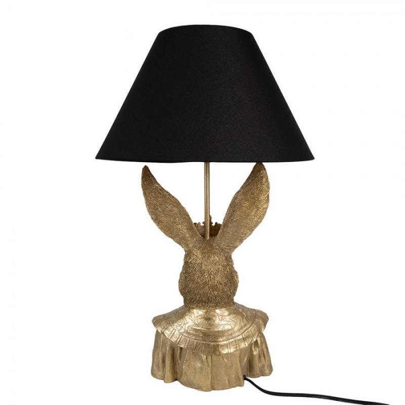 Bordslampa Kanin  37x61 cm Guldfrgad Svart Polyresin , hemmetshjarta.se