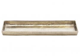Dekorativ Bricka Metall Silver (B/H/D) 40x3x12cm , hemmetshjarta.se