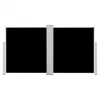 Infllbar sidomarkis fr uteplats svart 117x600 cm dubbel , hemmetshjarta.se